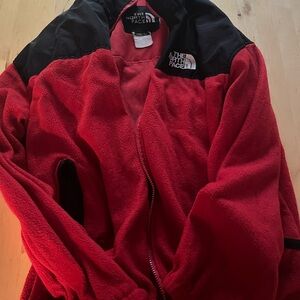 The North Face Red and Black Fleece Jacket